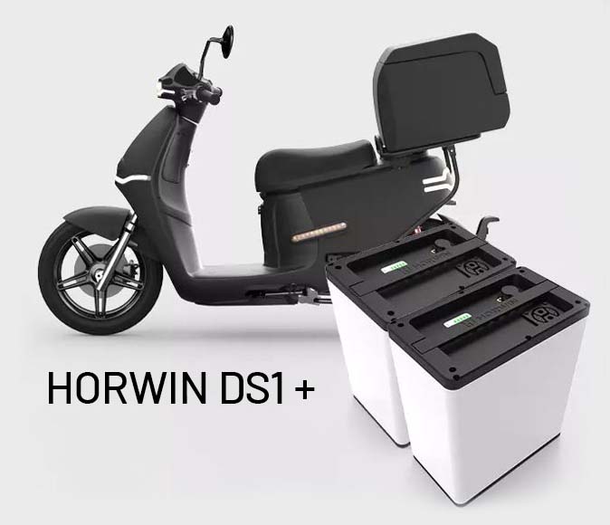 Moto eléctrica DS1 de Horwin batería
