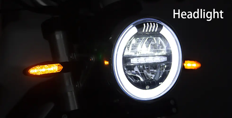Moto eléctrica de 125 CR6 Pro de Horwin | Faro